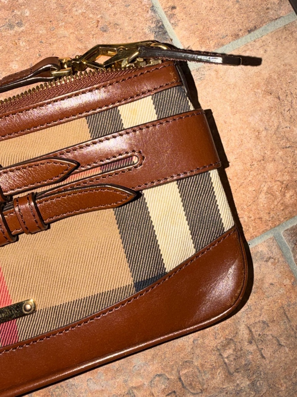 Burberry Tan and Brown Plaid Clutch - Picture 4 of 8
